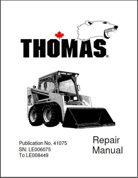 thomas 173 skid steer repair manual|thomas t133 engine.